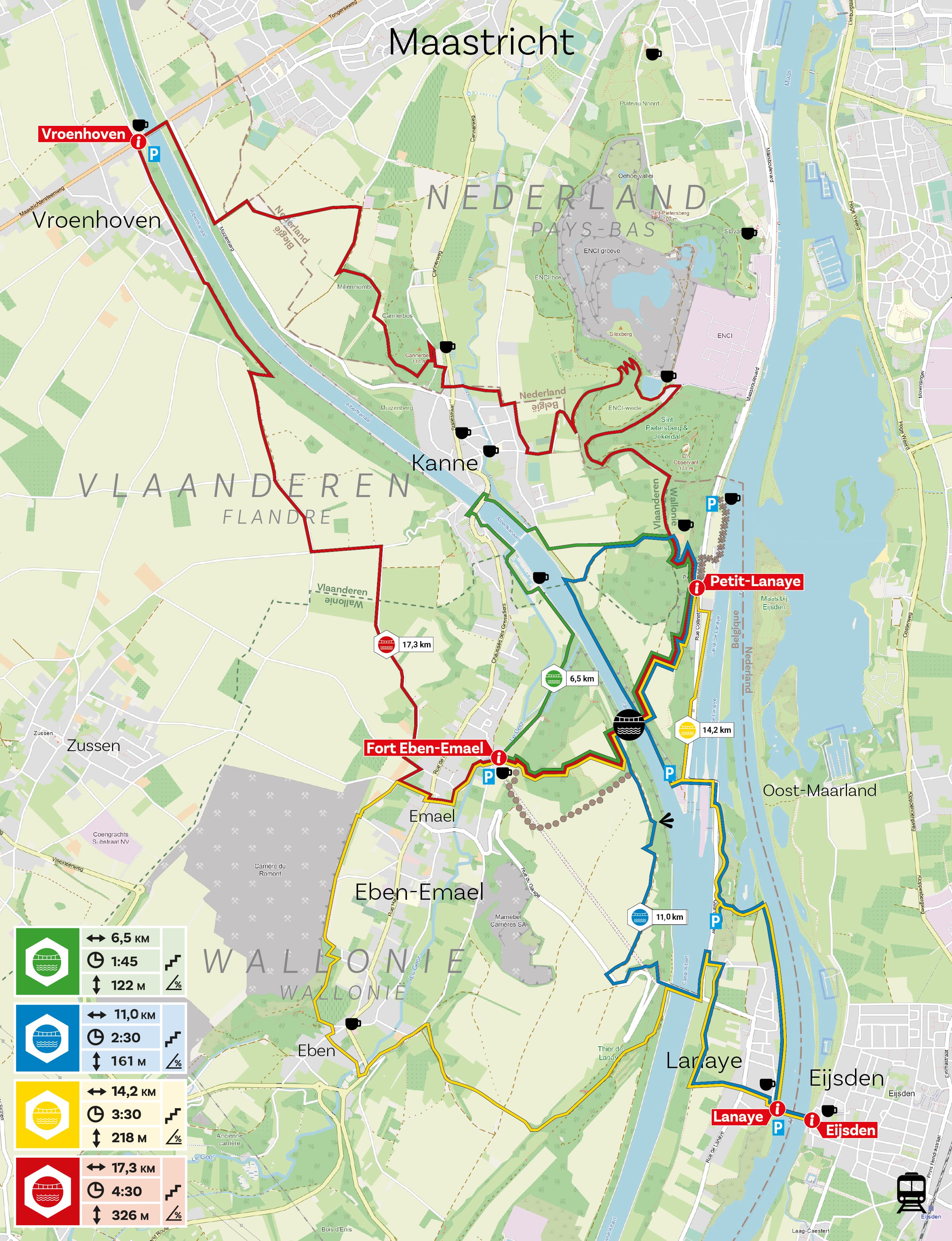 Nieuw kaartje Passerelle routes 